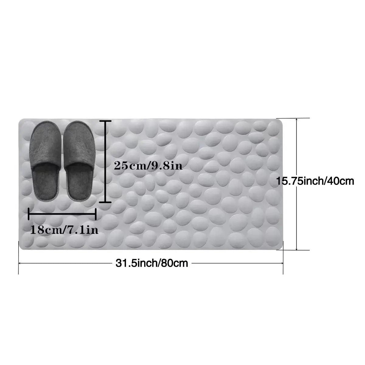 Anti-slip bathroom floor mat