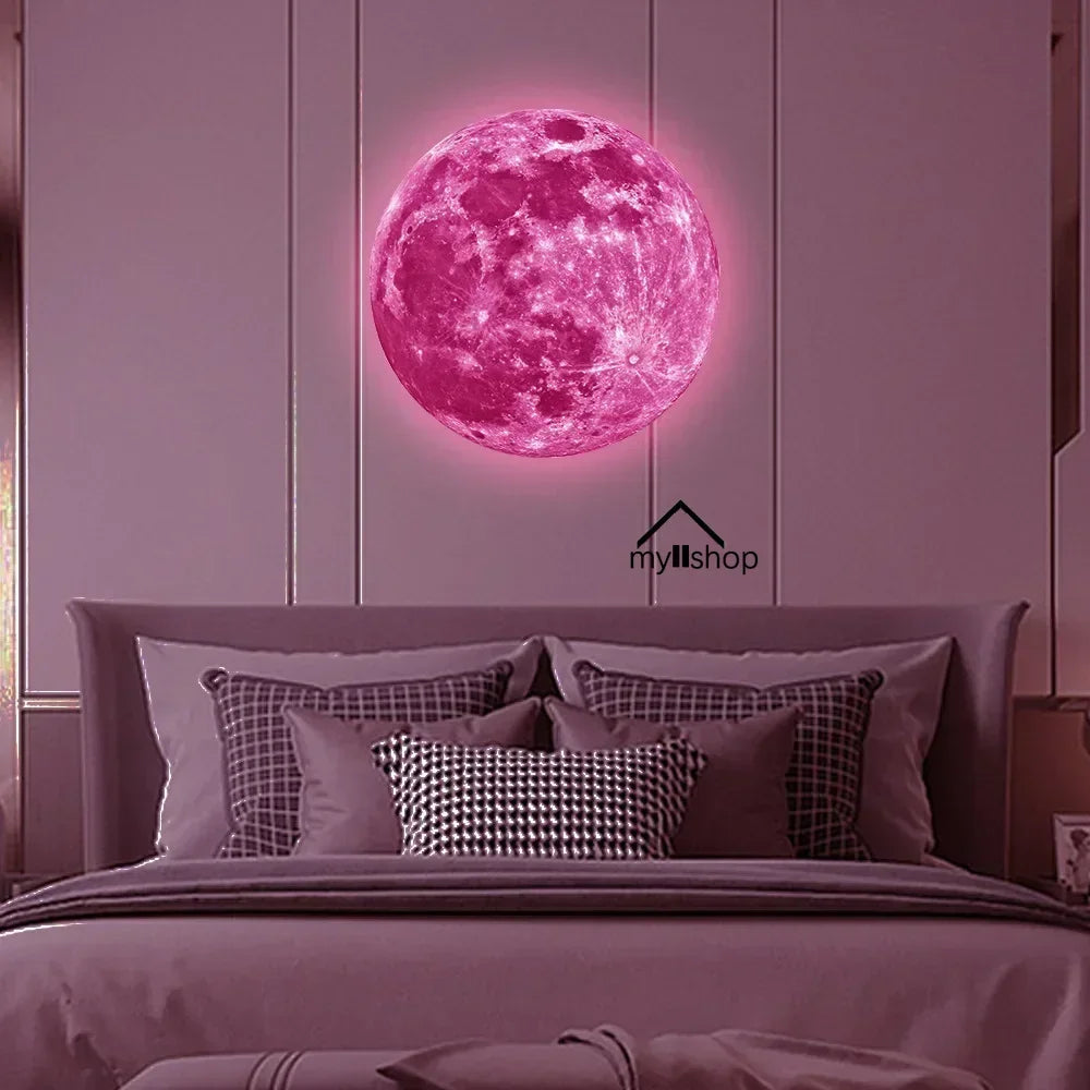 3D Luminous Moon Wall Sticker