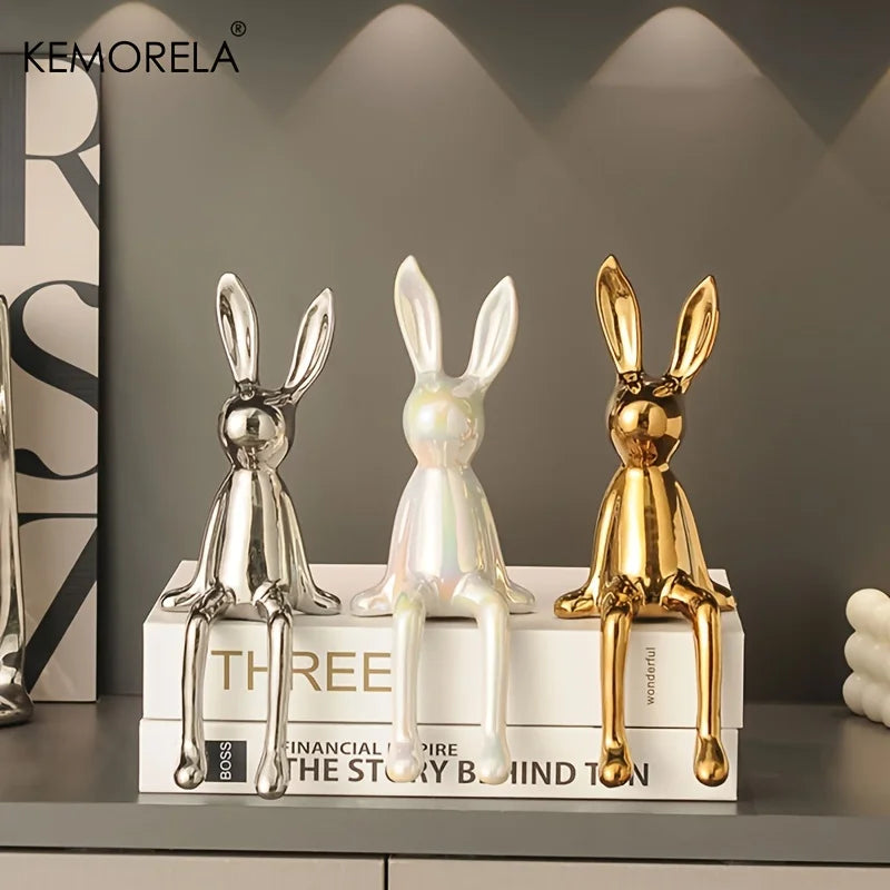 1PCS Ceramic Sitting Rabbit