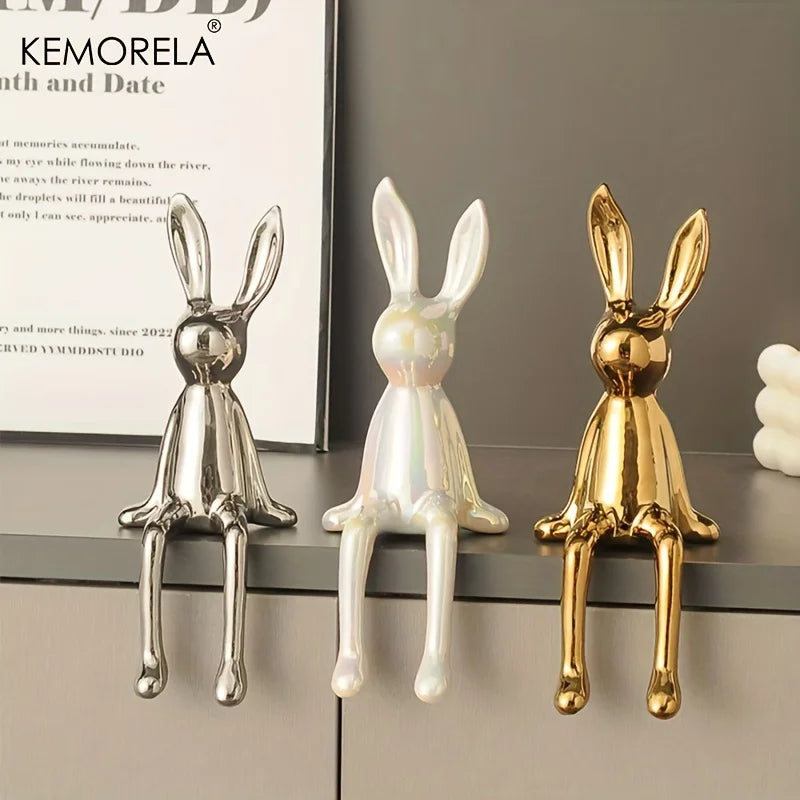 1PCS Ceramic Sitting Rabbit