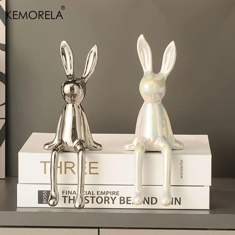 1PCS Ceramic Sitting Rabbit