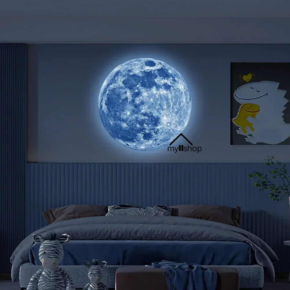 3D Luminous Moon Wall Sticker