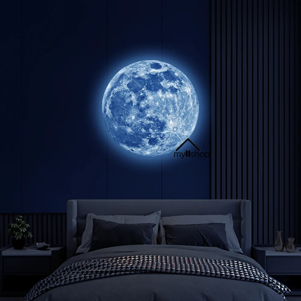 3D Luminous Moon Wall Sticker